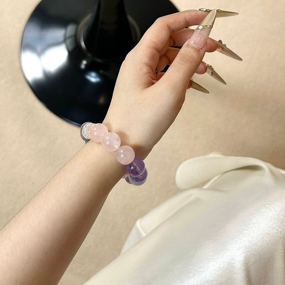 Rose Quartz and Labradorite/Moonstone Bracelet - Image 3