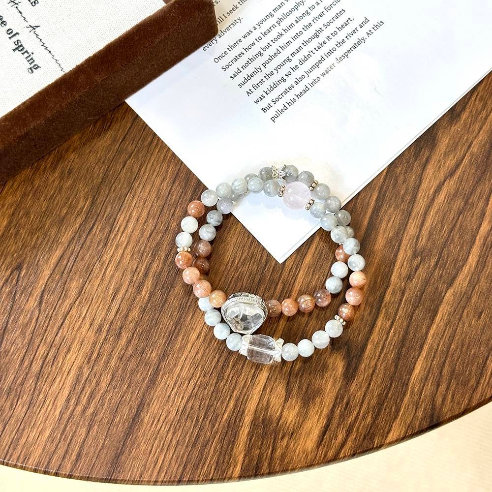 Labradorite/Moonstone and Sunstone Bracelet - Image 2