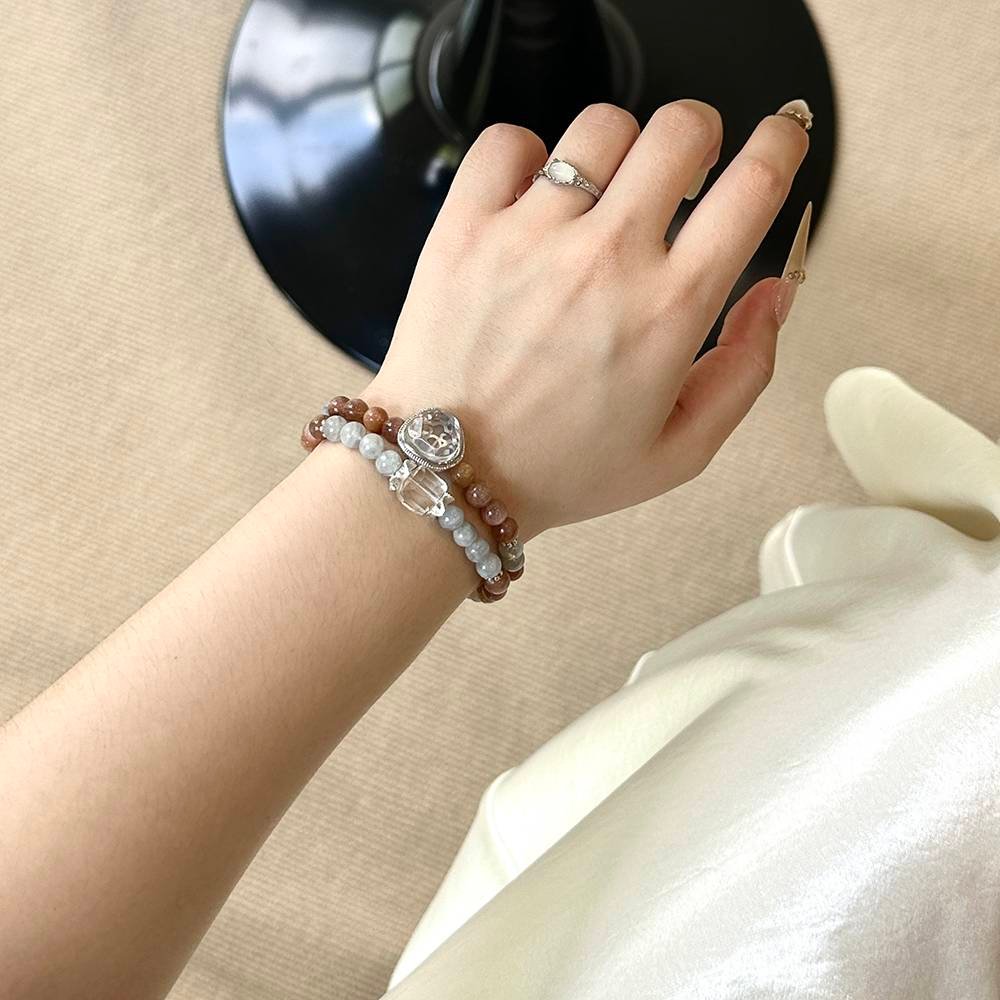 Labradorite/Moonstone and Sunstone Bracelet - Image 3