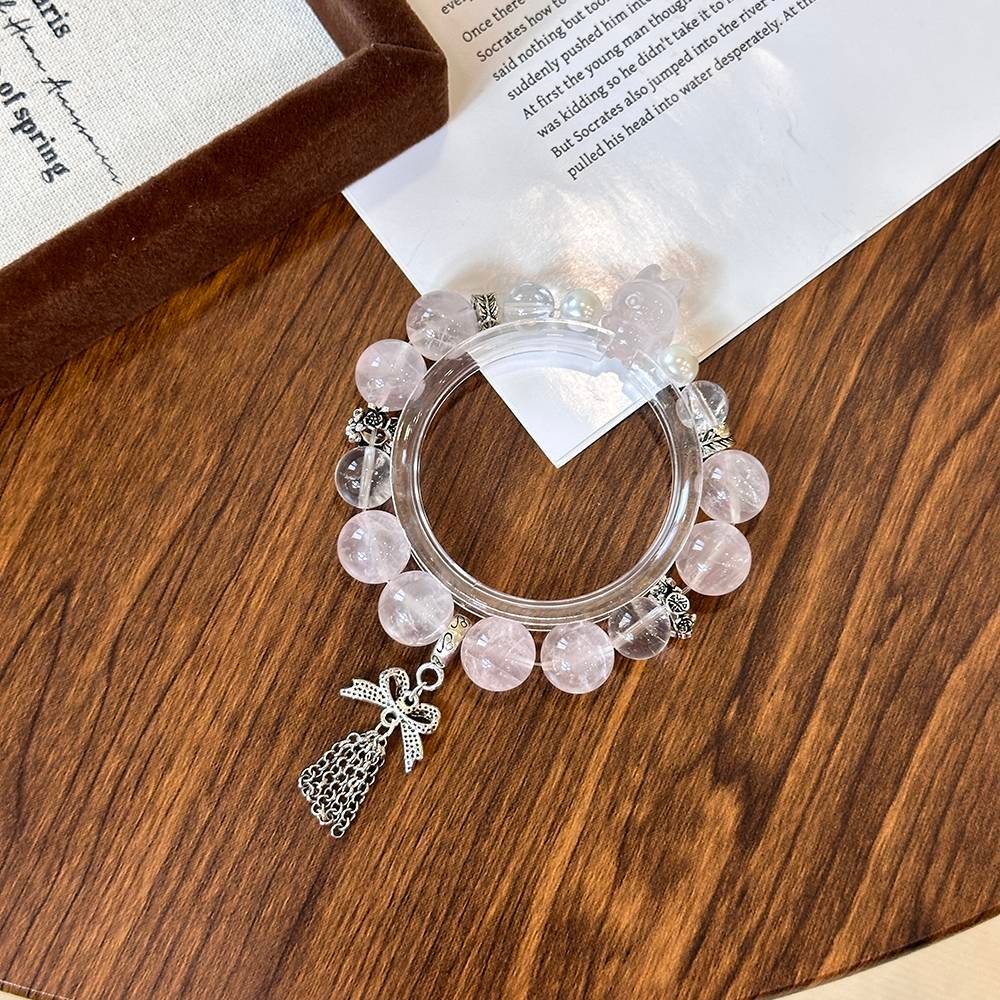 Rose Quartz and Shell Pearl Bracelet - Image 3