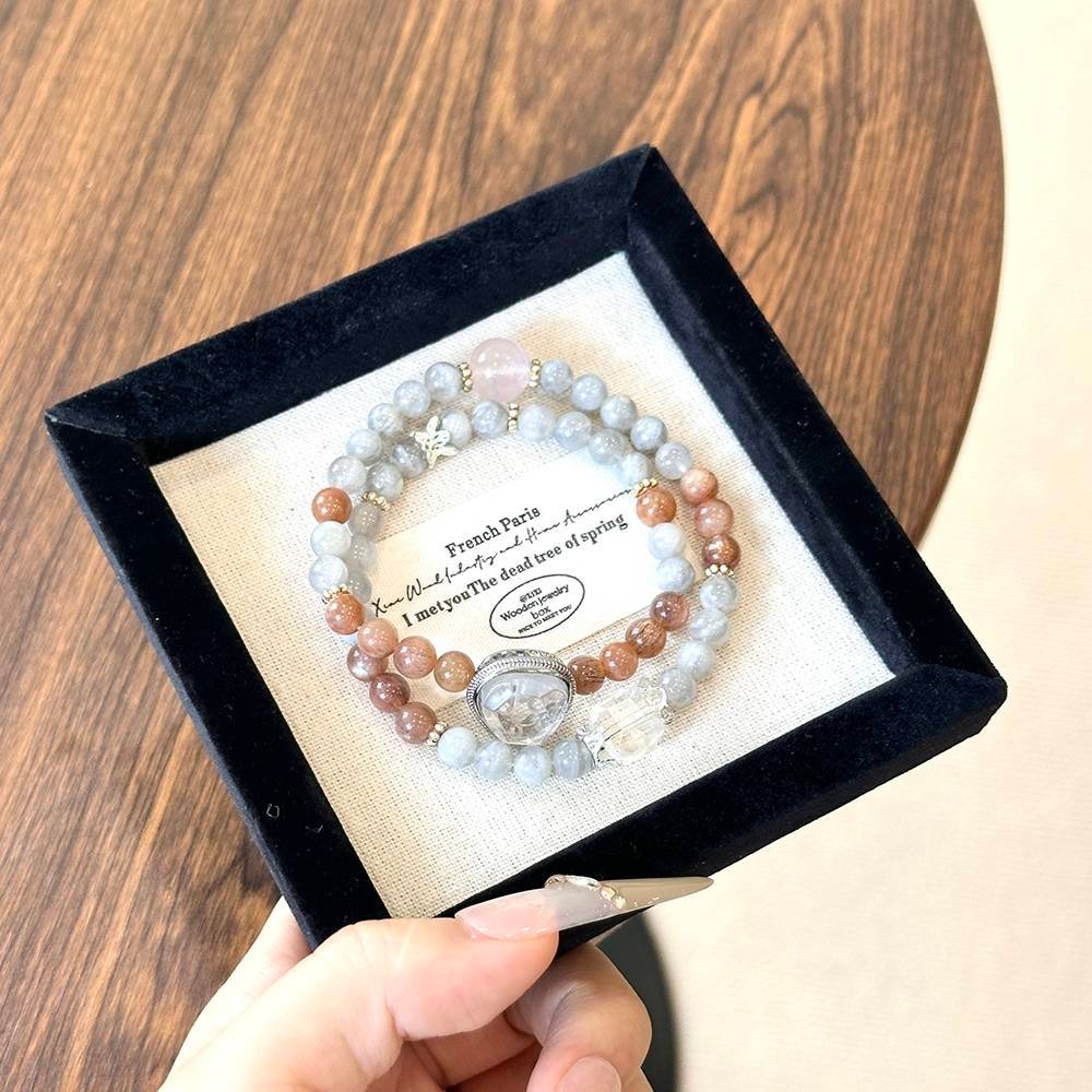 Labradorite/Moonstone and Sunstone Bracelet