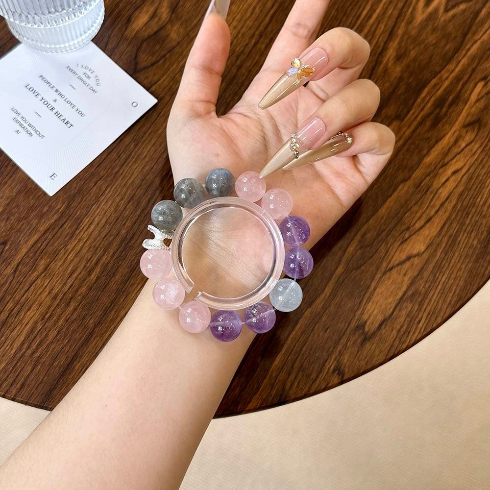 Rose Quartz and Labradorite/Moonstone Bracelet - Image 6