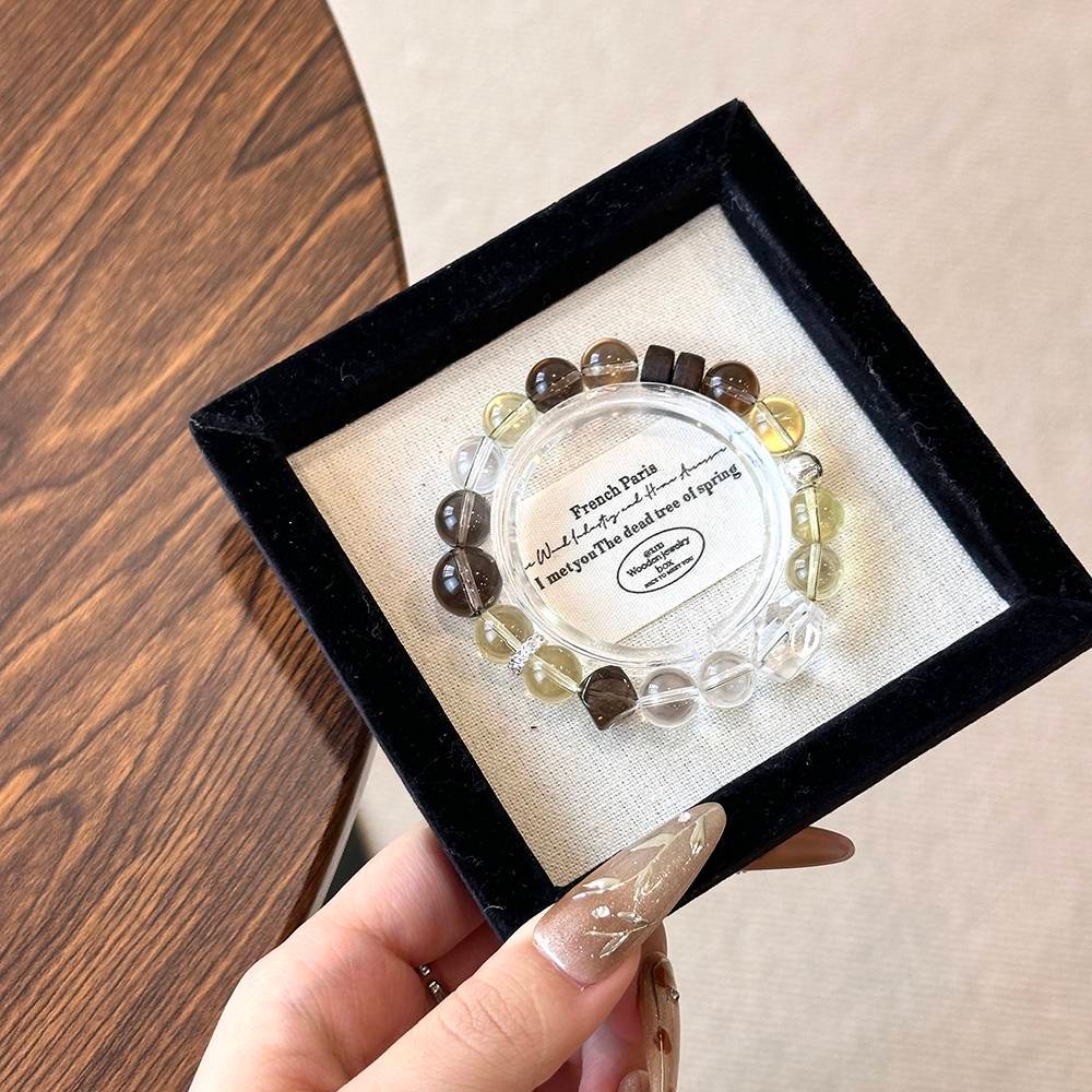 Clear Quartz & Smoky Quartz Bracele