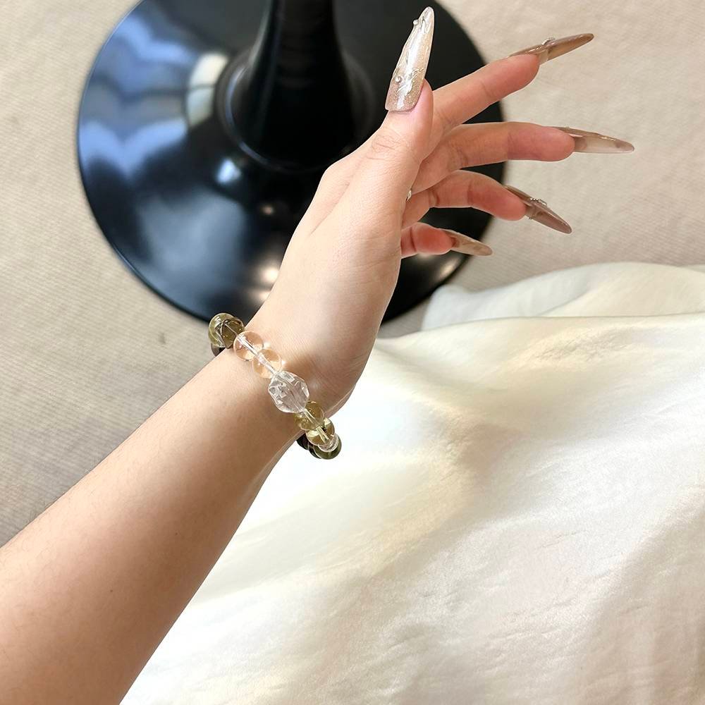 Clear Quartz & Smoky Quartz Bracele - Image 3