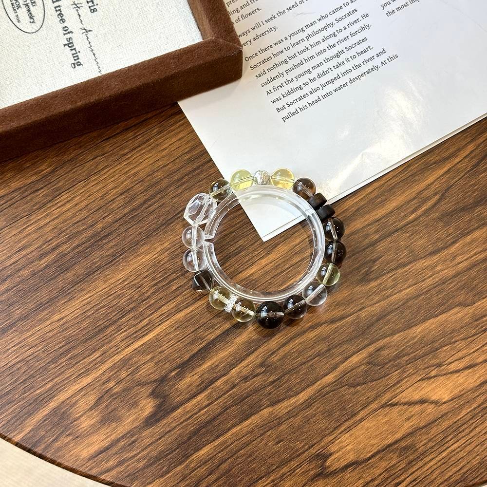 Clear Quartz & Smoky Quartz Bracele - Image 4