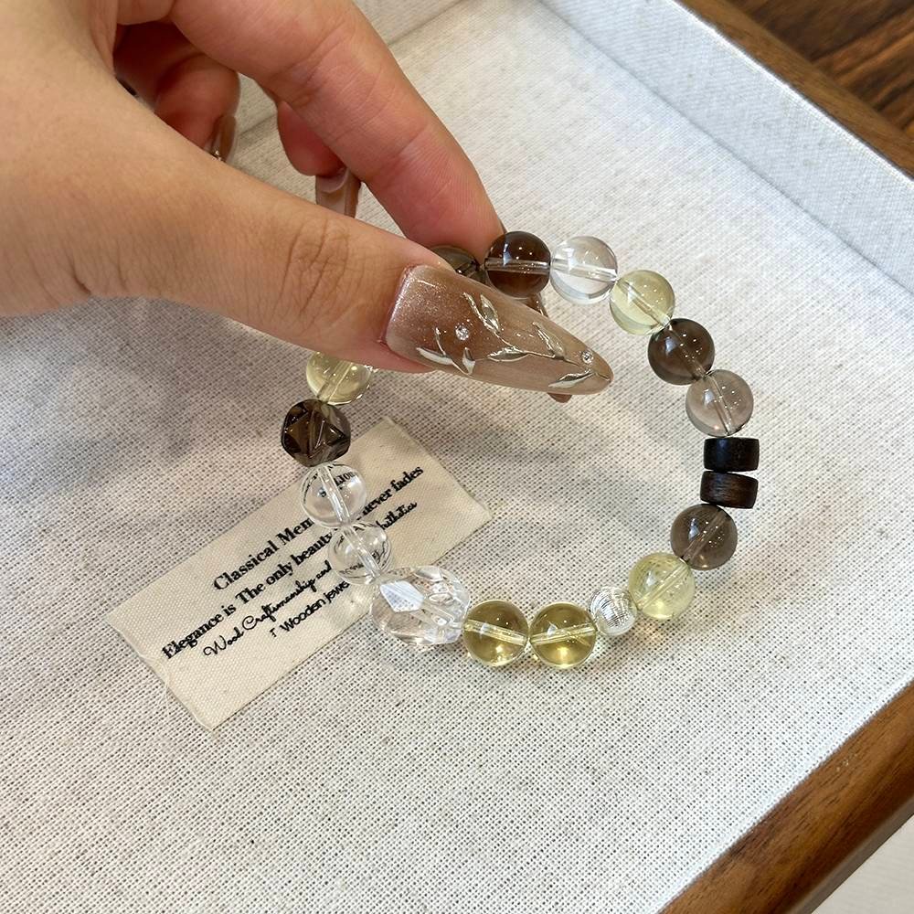 Clear Quartz & Smoky Quartz Bracele - Image 6
