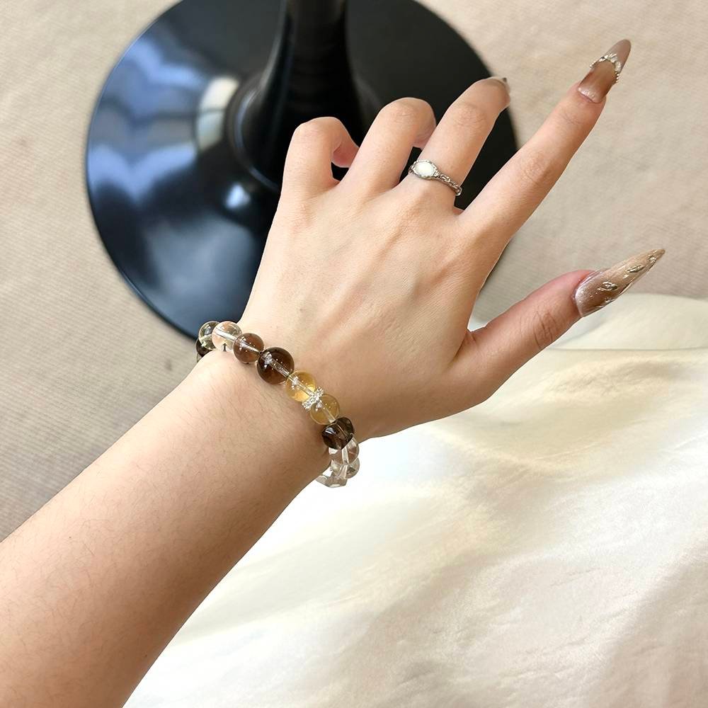 Clear Quartz & Smoky Quartz Bracele - Image 7