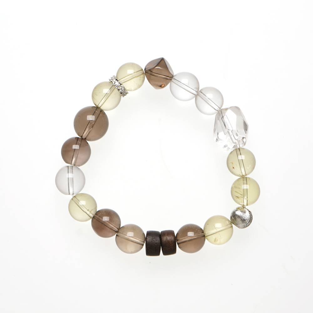 Clear Quartz & Smoky Quartz Bracele - Image 8