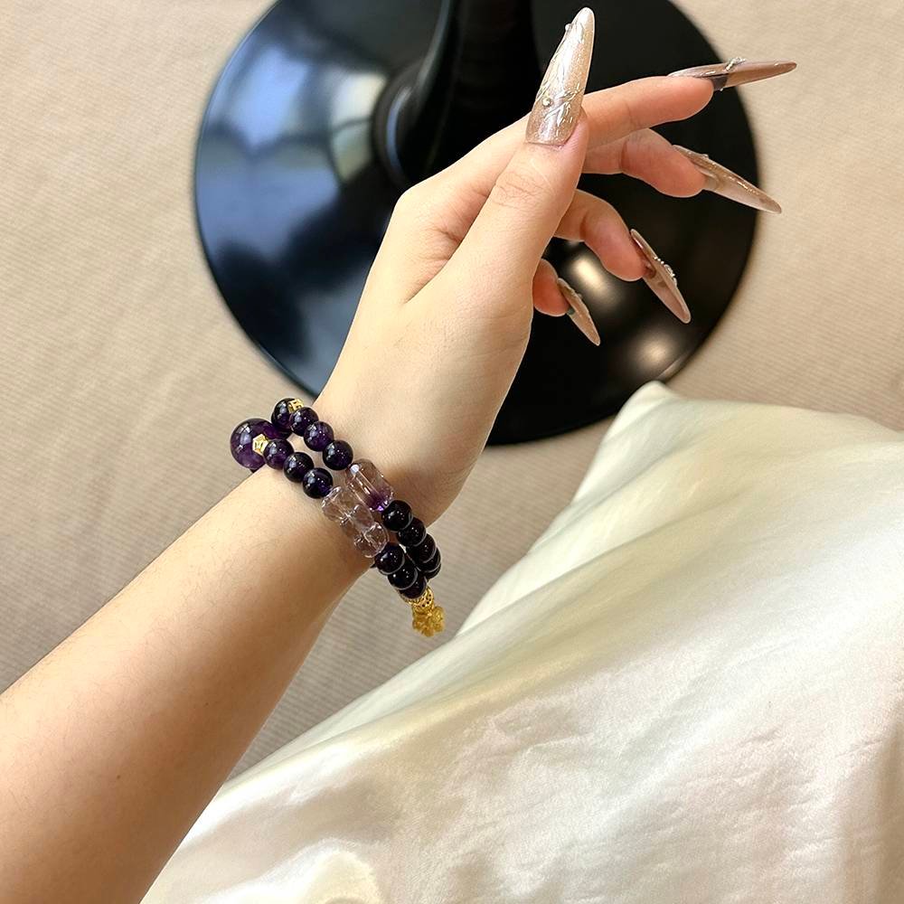 Amethyst and Red Agate Bracelet - Image 5