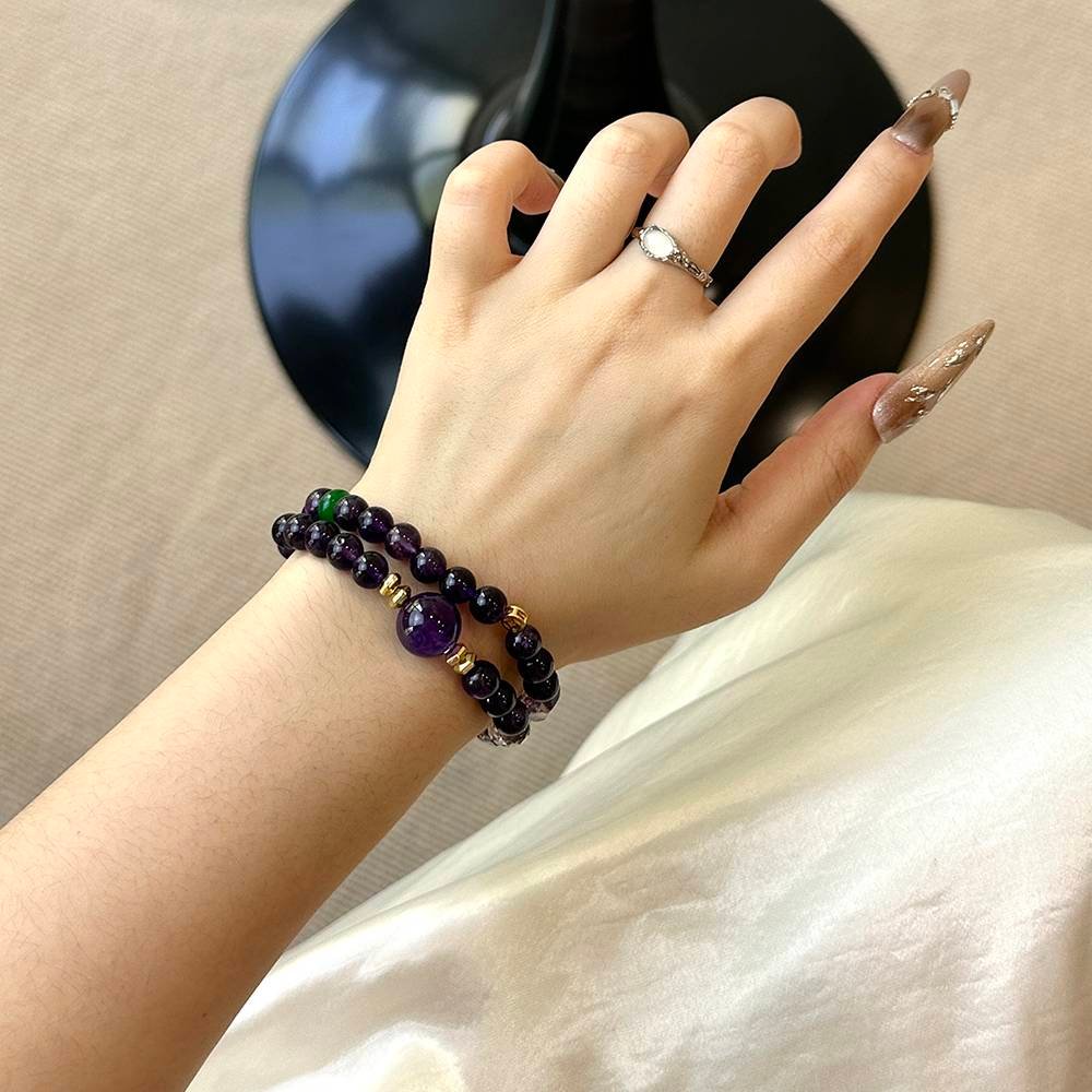 Amethyst and Red Agate Bracelet - Image 6